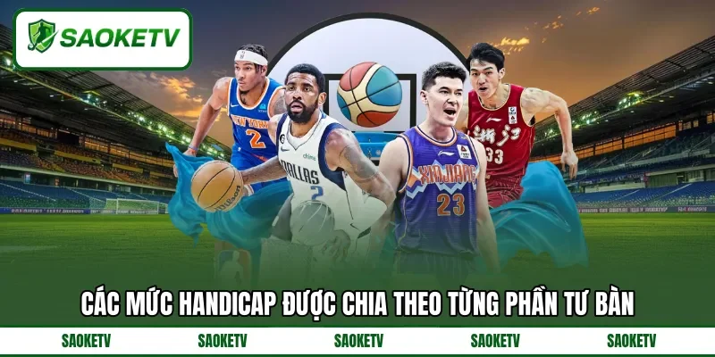 Các mức handicap được chia theo từng phần tư bàn Các mức handicap được chia theo từng phần tư bàn