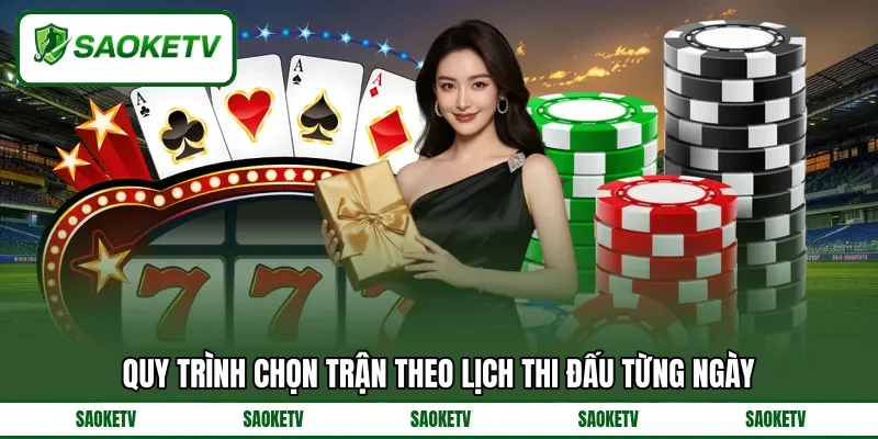 Quy trình chọn trận theo lịch thi đấu từng ngày Quy trình chọn trận theo lịch thi đấu từng ngày