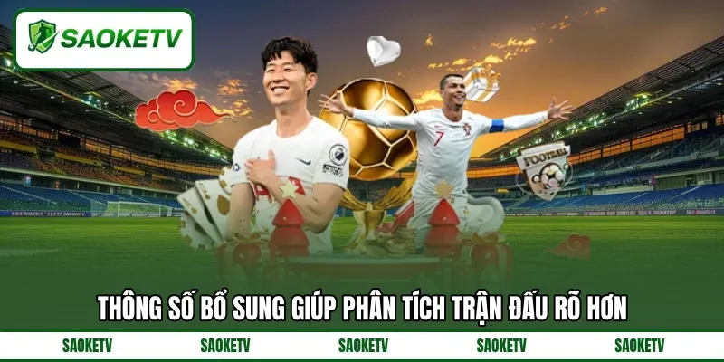 Thông số bổ sung giúp phân tích trận đấu rõ hơn Thông số bổ sung giúp phân tích trận đấu rõ hơn